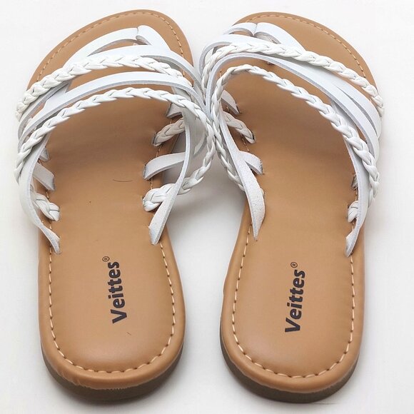 Veittes Women's Flat Slide Sandals SIZE 10 - NWOT - Picture 2 of 8